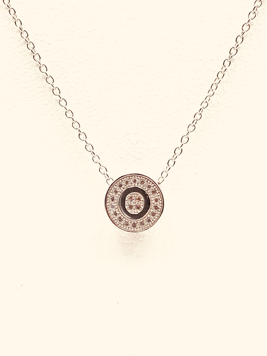 INITIAL COLLECTION - INITIAL DISC NECKLACE-STERLING SILVER