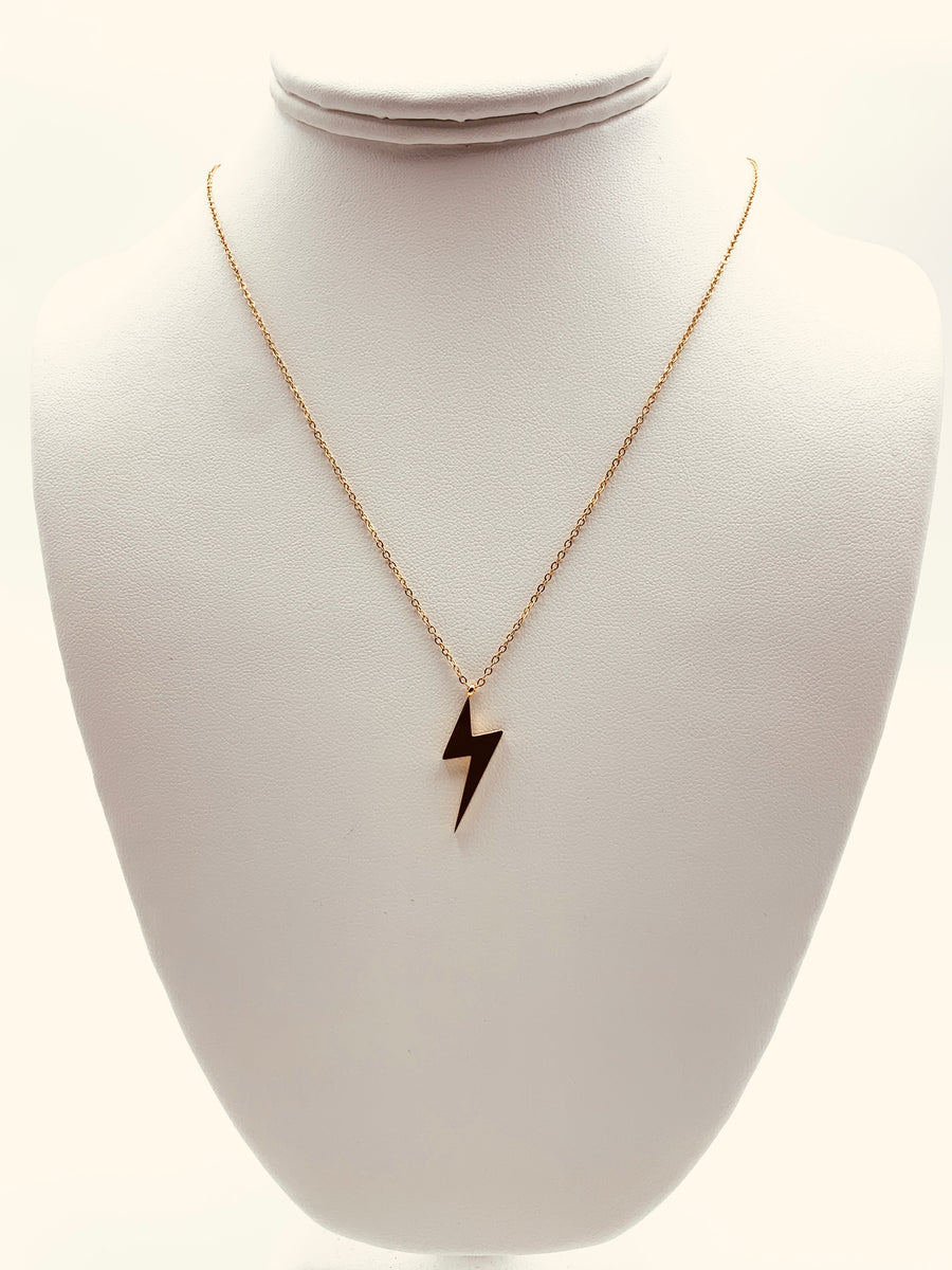 Silver Lightning Bolt Necklace – Raf and Grace