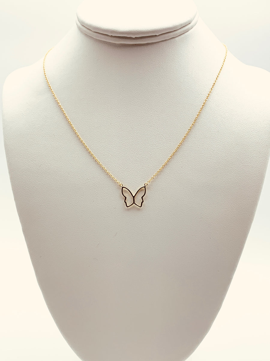 BUTTERFLY NECKLACE COLLECTION - OPEN BUTTERFLY NECKLACE