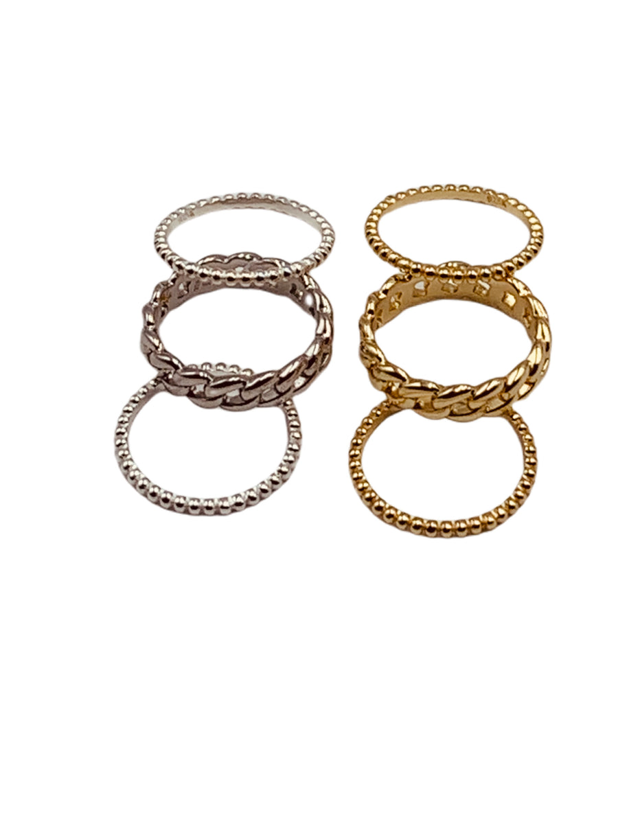 STACKABLE RING COLLECTION - CURB STACKABLE RING