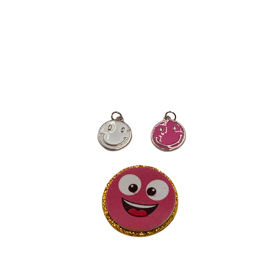 SMILEY FACE COLLECTIONS- ENAMEL SMILEY FACE ON STERLING SILVER CHAIN- PUT A SMILE ON YOUR FACE